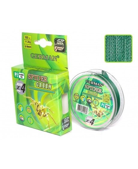 Леска плетеная Spider Green, 100м