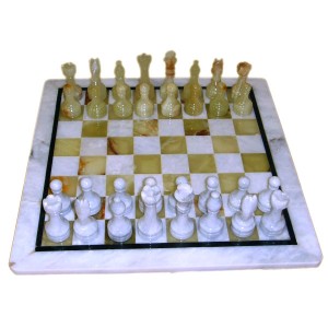 Шахматы 40*40 оникс+мрамор