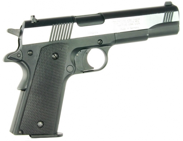 Пистолет пневматический Colt Govermment 1911 А1 Dark ops (хром., с пл/накл.)